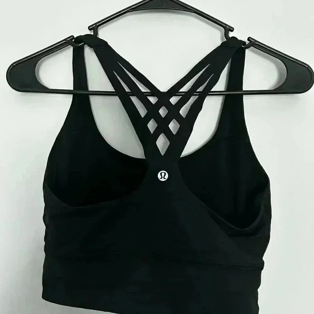 Lululemon CrossBack Black Bra Size 2 Athletic and breathable - Picture 2 of 3